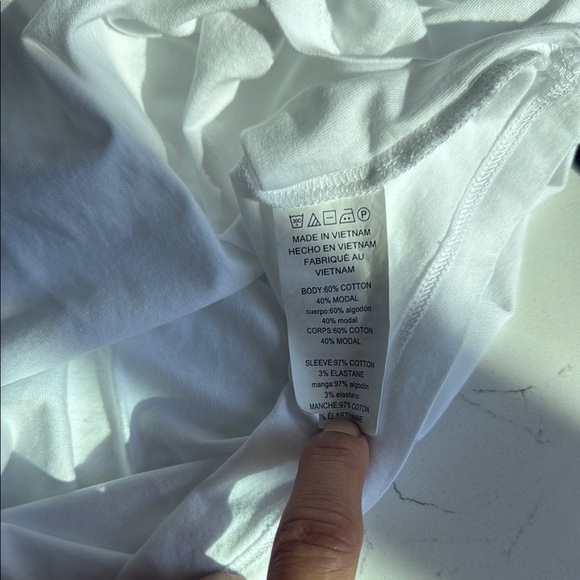 Michael Kors White Tie Front Short Sleeve Blouse - Picture 11 of 12